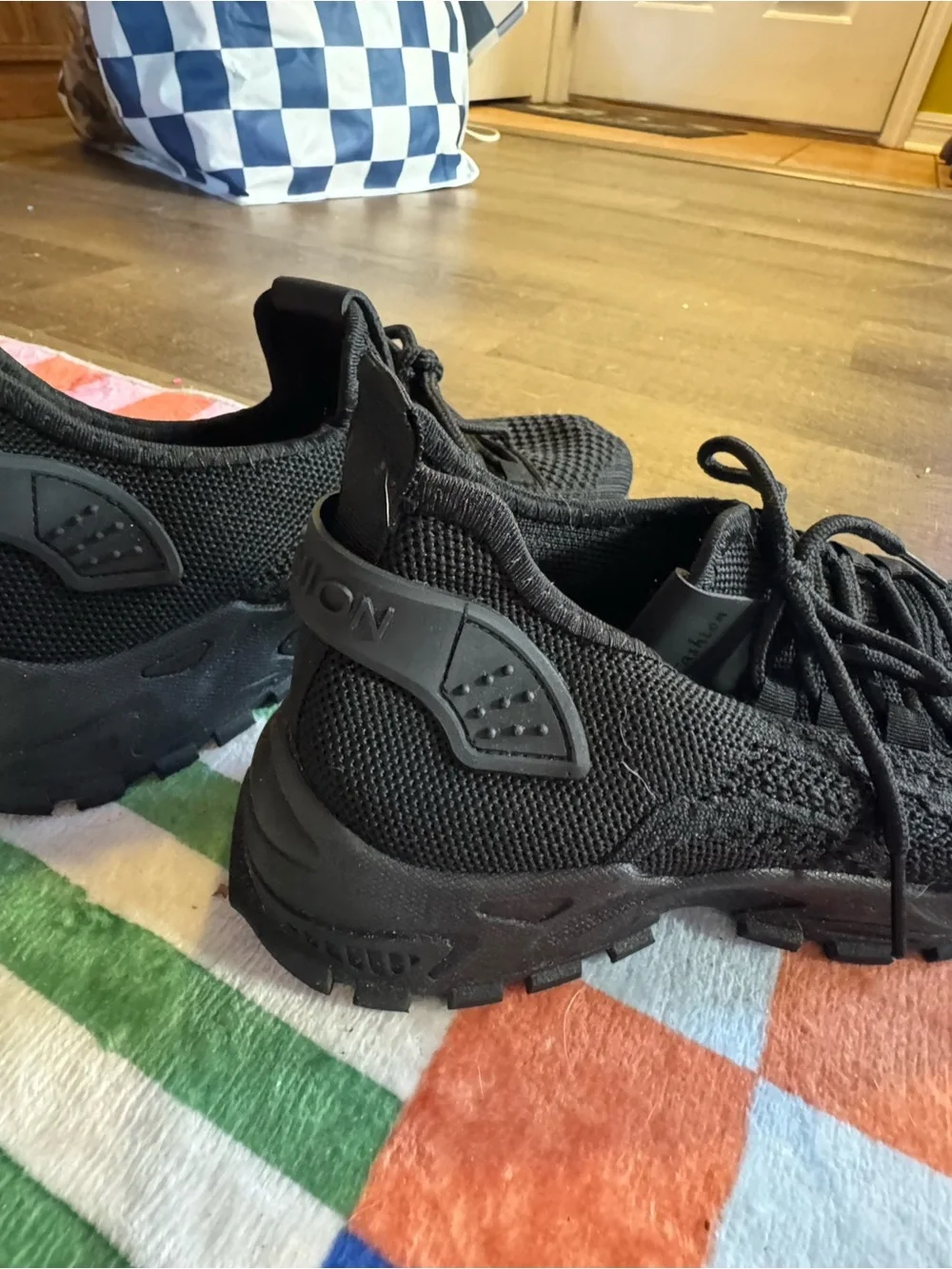 Women's Black Athletic Sneakers - Lightweight Comfort